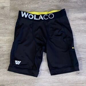 Wolaco Compression Shorts Mens XL Black North Moore Base Layer Pocket Biker